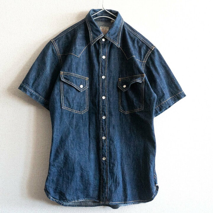 楽天市場】【美品】THE FLAT HEAD 【半袖 デニム ウエスタンシャツ】38 