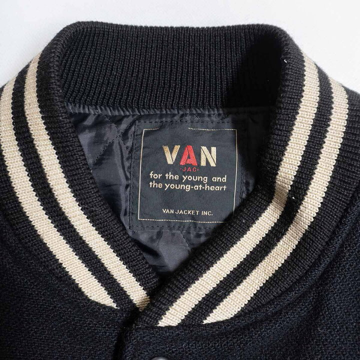 楽天市場】【雰囲気抜群】VAN JAC【袖レザー スタジャン】 ヴァン  