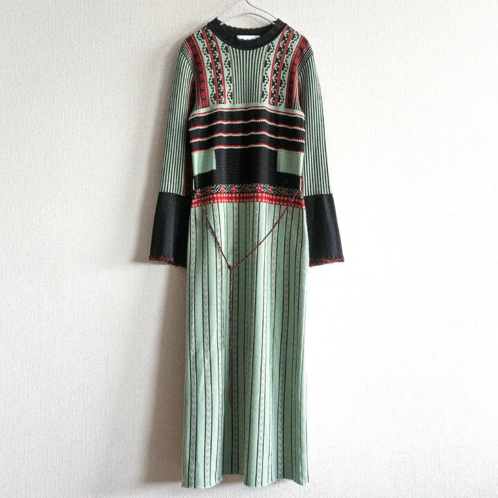 楽天市場】【極美品】mame kurogouchi 【PEDICEL JAQUARD KNIT DRESS  