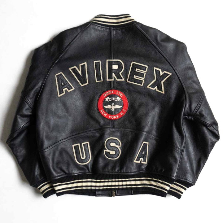 楽天市場】【美品】AVIREX【レザー スタジャン】S アワード ジャケット  