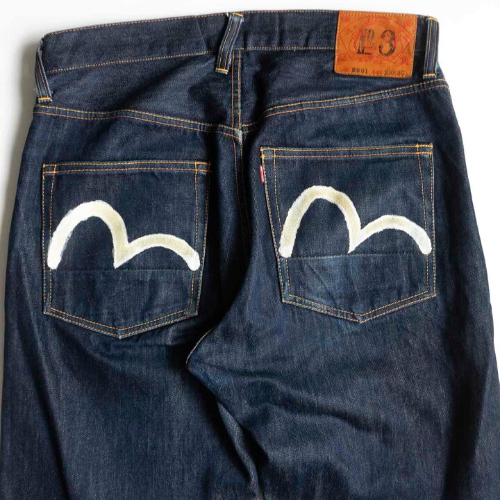 楽天市場】【雰囲気抜群/濃紺】EVISU 【LOT.2001 デニムパンツ】33×35 