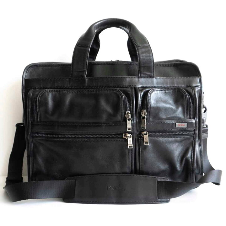 TUMI ビジネスバッグ 2way ブラック オールレザー ブリーフケース  