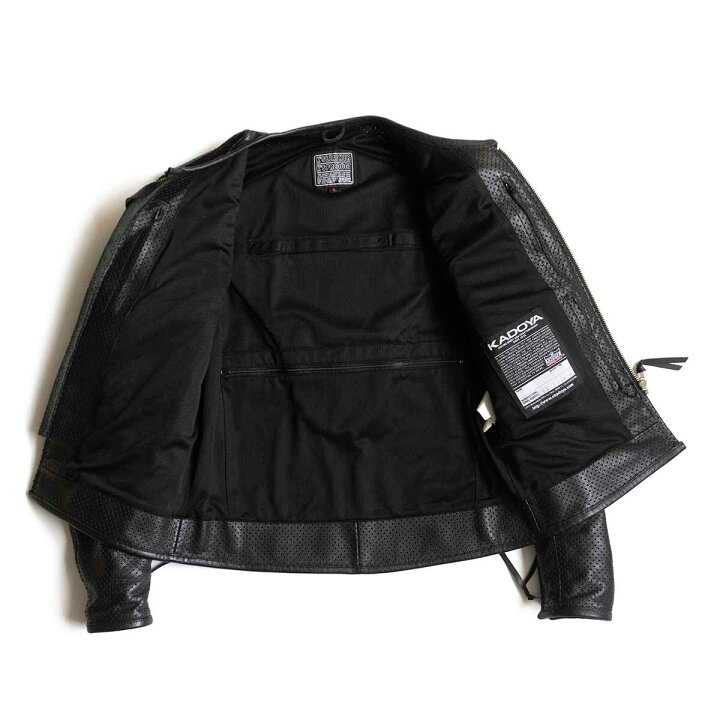 楽天市場】【美品】KADOYA【パンチング シングルライダースジャケット 