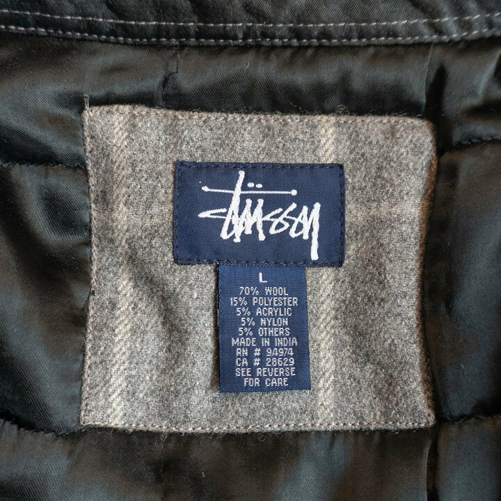 楽天市場】【90s】OLD STUSSY【ウール チェック ジャケット】 L 90年代 