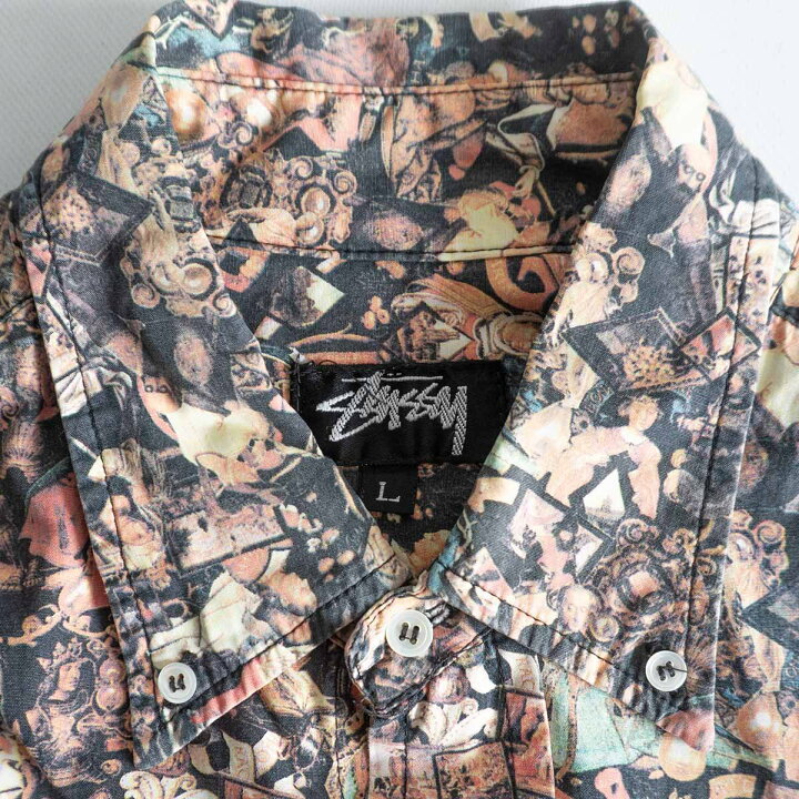 楽天市場】【80s/USA製】OLD STUSSY【Religion pattern shrits】L  