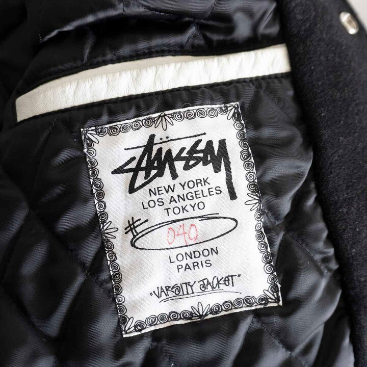 楽天市場】【希少】STUSSY【25th WORLD TOUR スタジャン】L オールド 