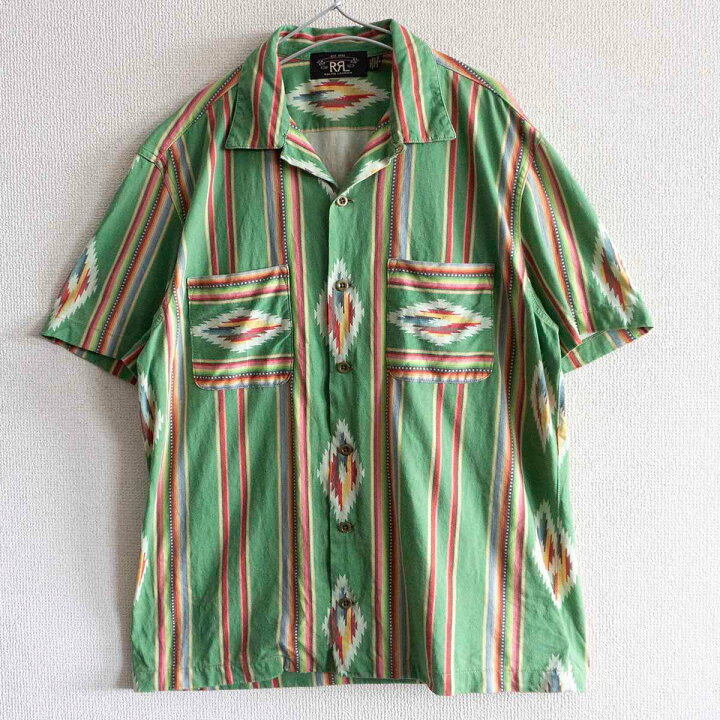 楽天市場】【極美品】RRL 【NATIVE SHIRTS】M ネイティブ オープン 