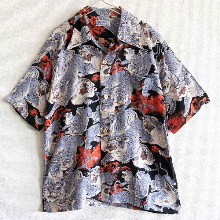 楽天市場】【美品】SUN SURF 【THE HUNDRED TIGERS 百虎 アロハシャツ 