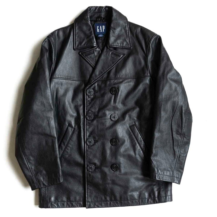 楽天市場】【美品/90s】OLD GAP【レザー ピーコート】S ブラック  