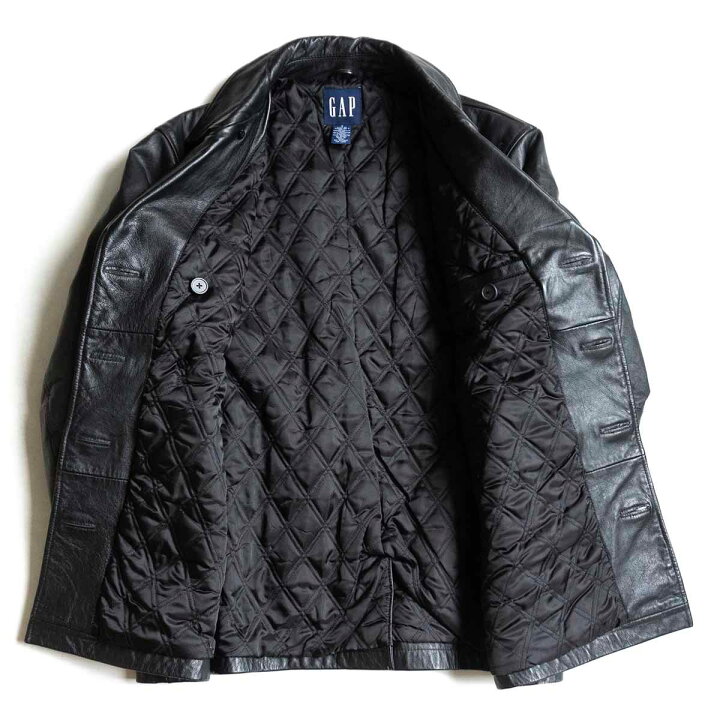 楽天市場】【美品/90s】OLD GAP【レザー ピーコート】S ブラック  