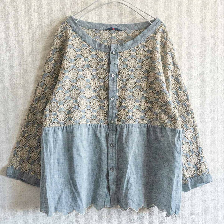 楽天市場】【美品】45R【フラワー 刺繍 ブラウス】 2 フォーティー 