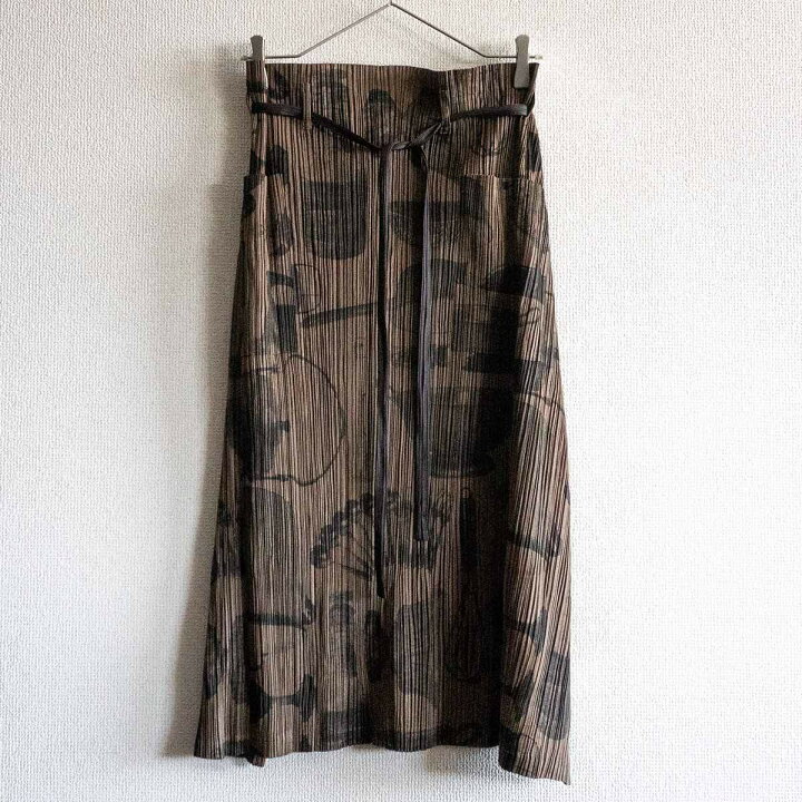 楽天市場】【美品】 PLEATS PLEASE【総柄 ロング スカート】プリーツ  