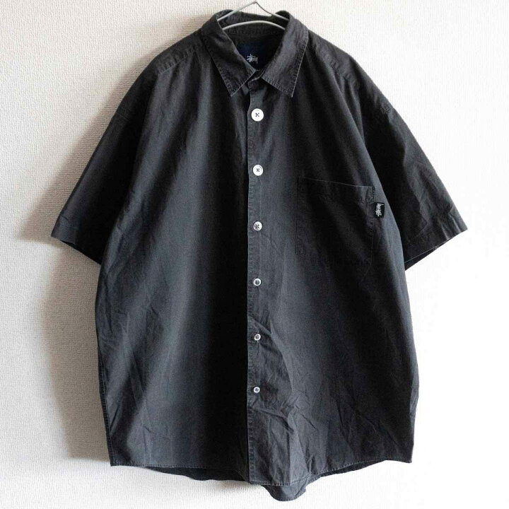 楽天市場】【ギャルソンシャツ】OLD STUSSY【グラデーション ボタン 
