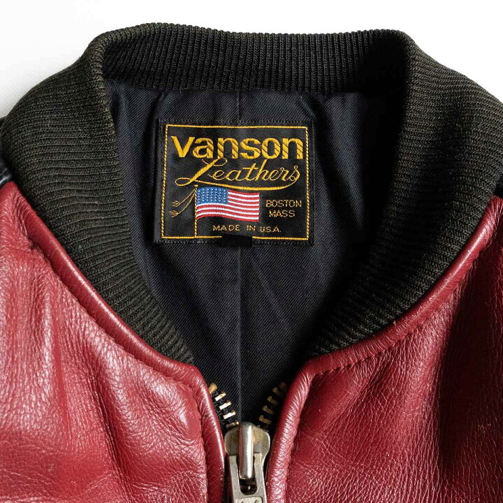 楽天市場】【雰囲気抜群】 VANSON 【TJV オールレザー スタジャン】40 