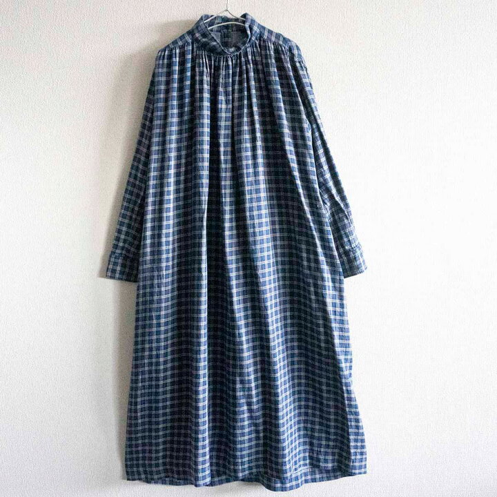 楽天市場】【極美品】45R【先染め二重織 ロング ワンピース  