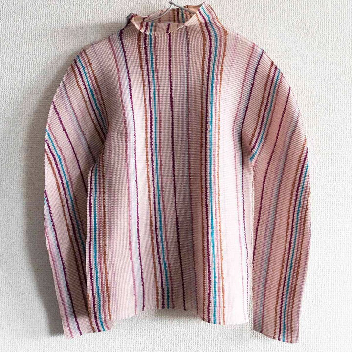 楽天市場】【美品】me ISSEY MIYAKE【ストライプ プリーツカットソー 
