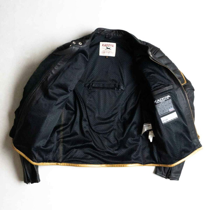 楽天市場】【美品】KADOYA【パンチング シングルライダースジャケット 