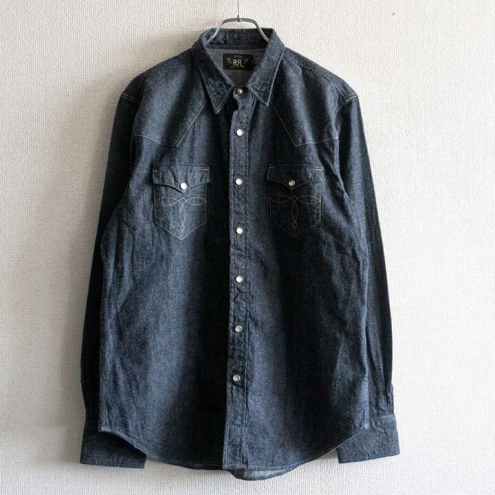楽天市場】【極美品】RRL【インディゴ バッファロー デニム ウエスタン 