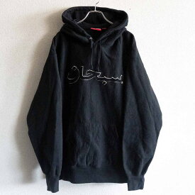 【美品】SUPREME【Arabic Logo Hooded Sweatshirt Black】L アラビックロゴ パーカー シュプリーム 25050080