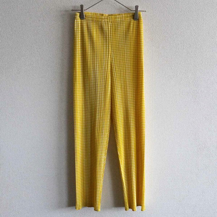 楽天市場】【美品】 PLEATS PLEASE【チェック柄 プリーツ パンツ  