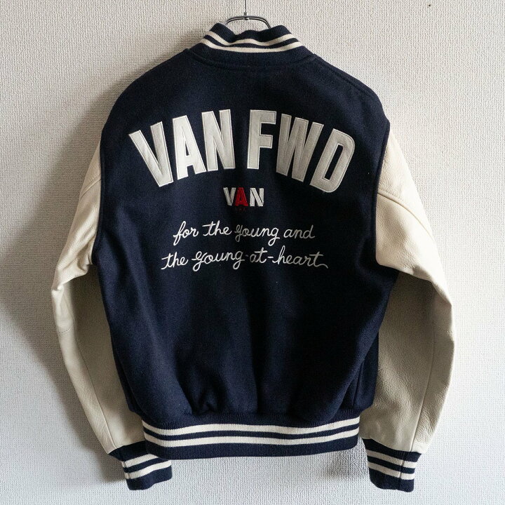 楽天市場】【タグ付き未使用品】VAN JAC【袖レザー スタジャン】S  