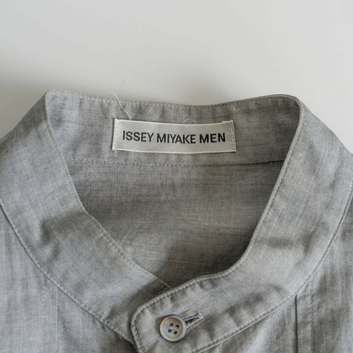 楽天市場】【美品】ISSEY MIYAKE MEN【バンドカラー シャツ】 2 グレー  
