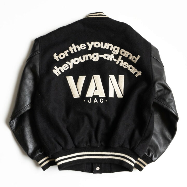 楽天市場】【美品】 VAN JAC 【袖レザー スタジャン】M ヴァン 