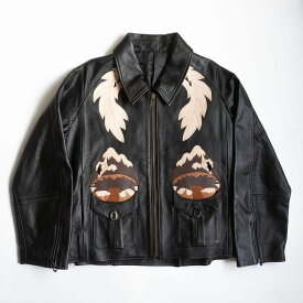 【極美品】elephant TRIBAL fabrics【606 leather JKT】S レザージャケット エレファントトライバルファブリックス 26010819