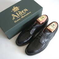 【試着のみ美品】Alden【2161 ストレートチップ コードバン】8 1/2D オールデン ブラック キャップトゥ …