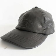 【美品】STUSSY【シープスキン ベースボール キャップ】 帽子 ステューシー 羊革 ブラック 26080166