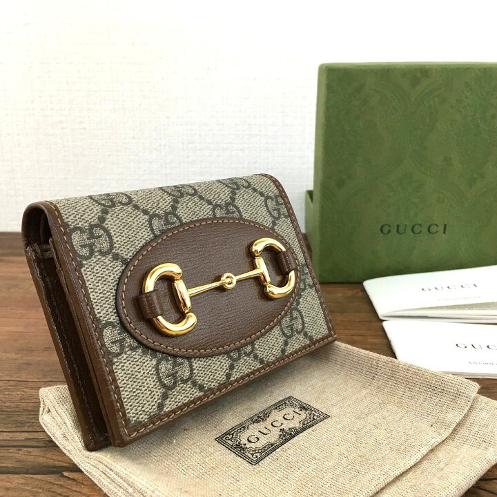 楽天市場】【中古】 送料込み！ 未使用品 GUCCI コンパクトウォレット  