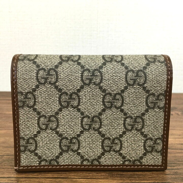 楽天市場】【中古】 送料込み！ 未使用品 GUCCI コンパクトウォレット  