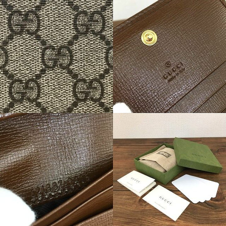 楽天市場】【中古】 送料込み！ 未使用品 GUCCI コンパクトウォレット  
