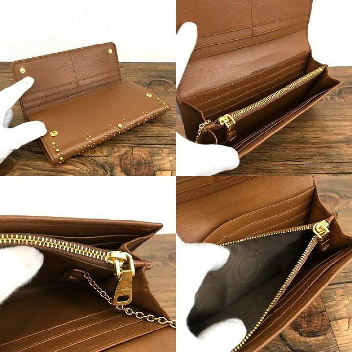 楽天市場】【中古】 送料込み！ 極美品 MIUMIU 長財布 5MH109 BRANDY  