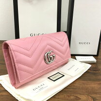楽天市場】グッチ 長財布 ピンク ggマーモントの通販