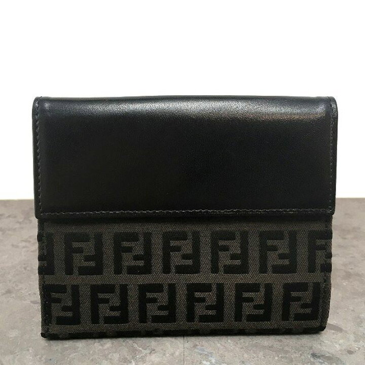 楽天市場】【中古】送料込み！ 極美品 FENDI Wホック財布 8M0030  