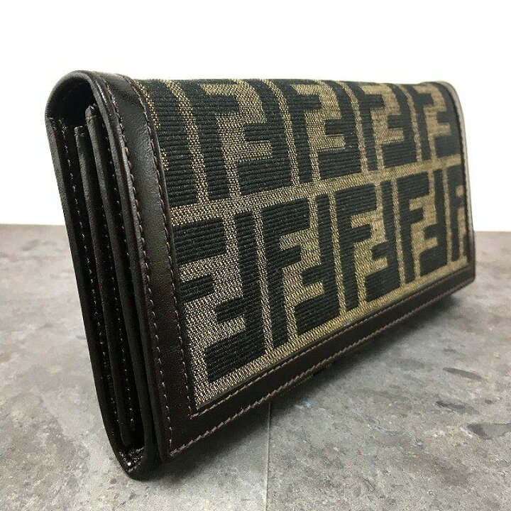 楽天市場】【中古】 送料込み！ 極美品 FENDI 長財布 30851 ズッカ柄  