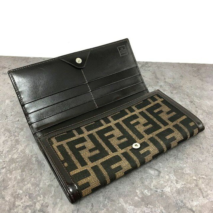 楽天市場】【中古】 送料込み！ 極美品 FENDI 長財布 30851 ズッカ柄  