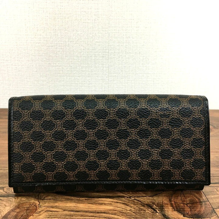 楽天市場】【中古】 送料込み！ 極美品 CELINE 長財布 マカダム柄  