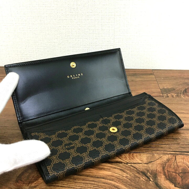 楽天市場】【中古】 送料込み！ 極美品 CELINE 長財布 マカダム柄  