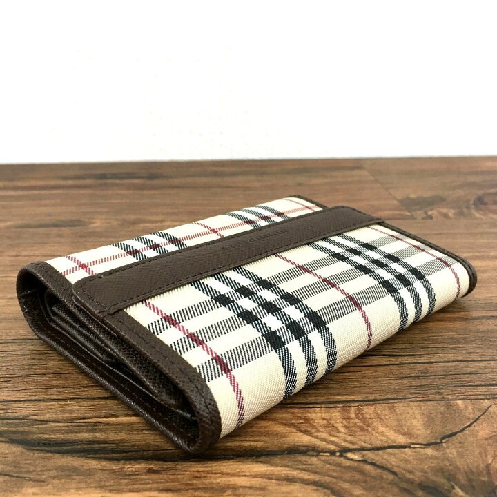 楽天市場】【中古】 送料込み！ 美品 BURBERRY 三つ折り財布  