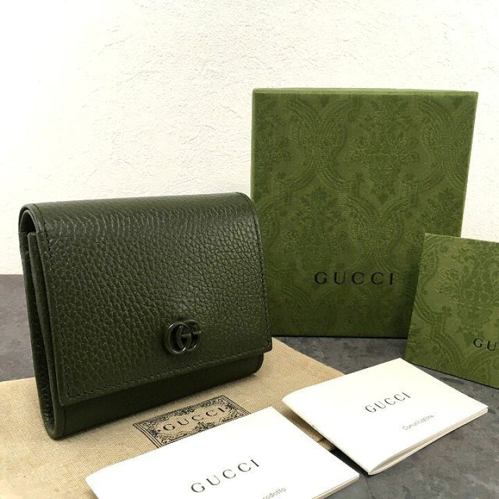 楽天市場】【中古】 送料込み！ 未使用品 GUCCI コンパクトウォレット  
