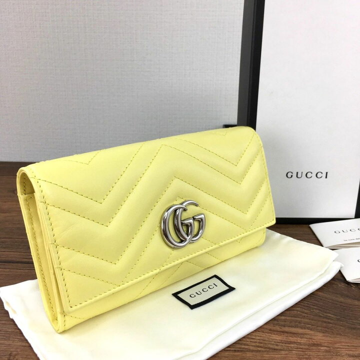 楽天市場】【中古】 送料込み！ 極美品 GUCCI 長財布 443436 イエロー 