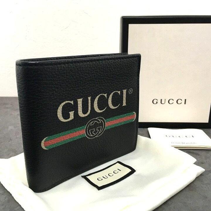 楽天市場】【中古】 送料込み！ 未使用品 GUCCI 二つ折り財布 496316