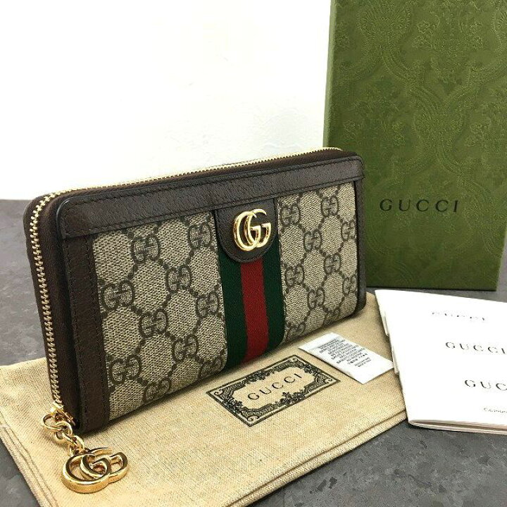 楽天市場】【中古】 送料込み！ 未使用品 GUCCI ジップウォレット  