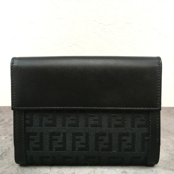 楽天市場】【中古】 送料込み！ 極美品 FENDI Wホック財布 ズッカ柄  