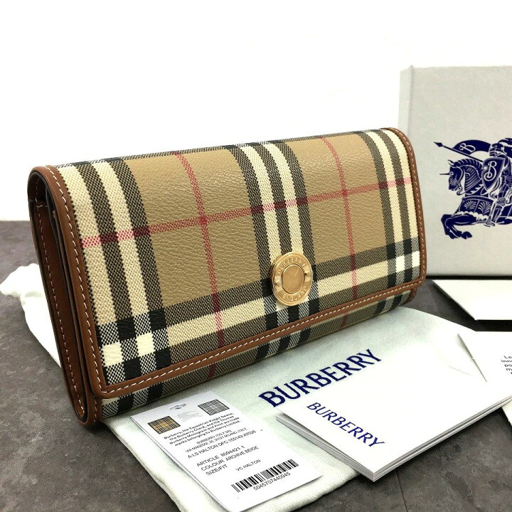 楽天市場】【中古】 送料込み！ 未使用品 BURBERRY 長財布 ベージュ  