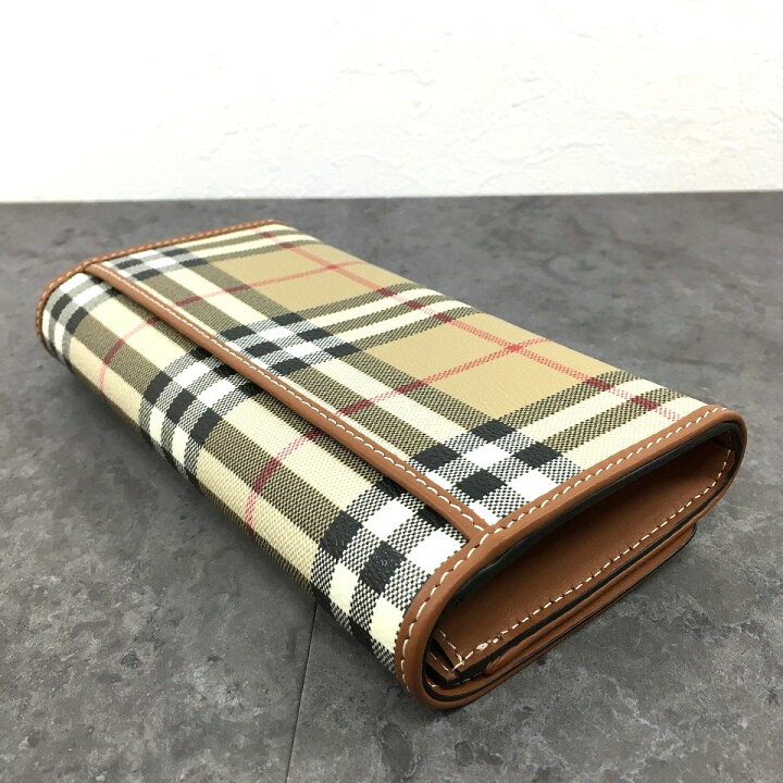 楽天市場】【中古】 送料込み！ 未使用品 BURBERRY 長財布 ベージュ  