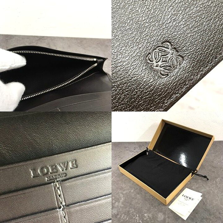 楽天市場】【中古】 送料込み！ 未使用品 LOEWE 長財布 ダークブラウン  