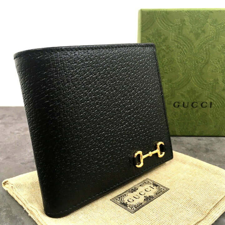 楽天市場】【中古】 送料込み！ 未使用品 GUCCI 二つ折り財布 700464 